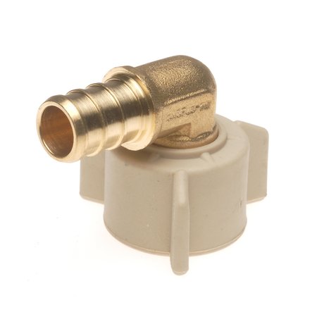 Apollo Pex 1/2 in. Brass PEX Barb x 1/2 in. Female Swivel 90-Degree Elbow APXFAE1212